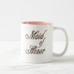 Maid of Honor Classy Browns Two-Tone Coffee Mug