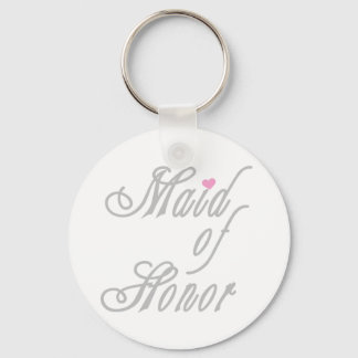 Maid of Honor Classy Grays Keychain