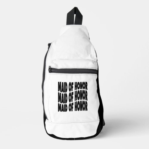 Maid of Honor Compact Black White Sling Bag