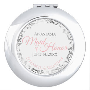 Maid of Honor Compact Mirror Wedding Gift