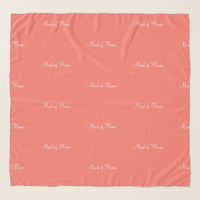 Maid of Honor Coral Scarf (Front)