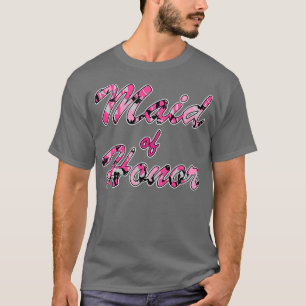 Maid Of Honor Country Wedding Camouflage T-Shirt