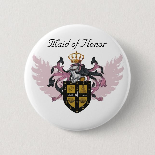 Maid of Honor Crest - Button (Front)