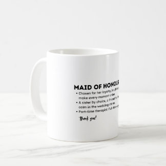 Maid of Honor Definition Card – Funny & Heartfelt Coffee Mug