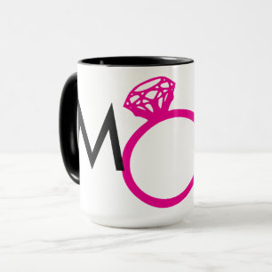 MAID OF HONOR DIAMOND RING HOT PINK MUG