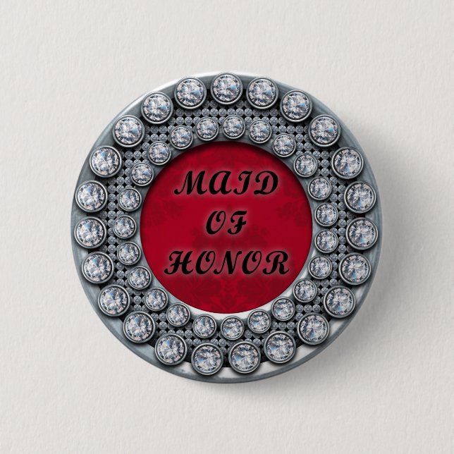 maid of honor diamonds button (Front)