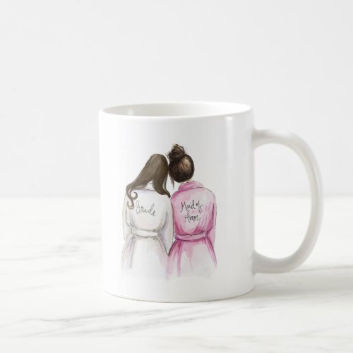 Maid of Honor Dk Br Long Bride Br Bun Maid v2 Coffee Mug