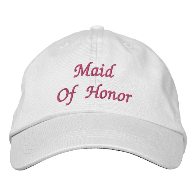 Maid Of Honor Embroidered Baseball Cap (Front)