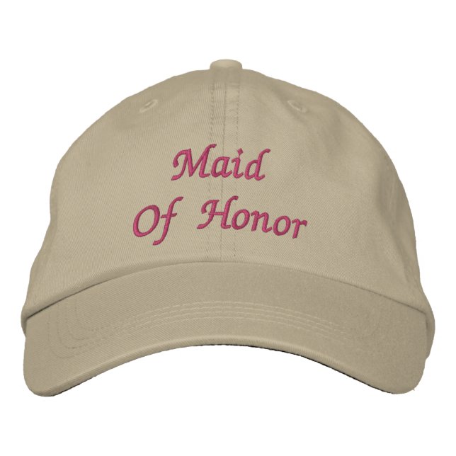 Maid Of Honor Embroidered Baseball Cap (Front)