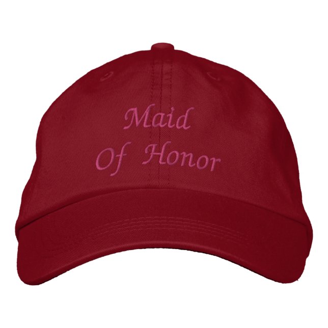 Maid Of Honor Embroidered Baseball Cap (Front)