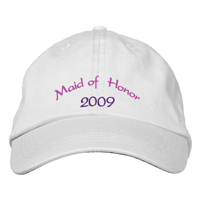 Maid of Honor Embroidered Baseball Hat (Front)