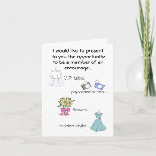 Maid of Honor/Entourage Invitation