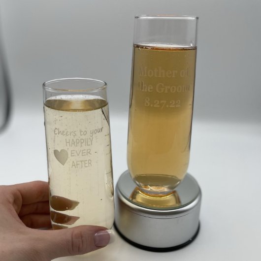 Maid Of Honor Etched Stemless Champagne Flute (More options)