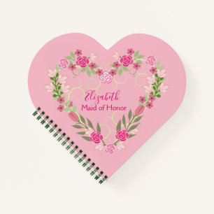 Maid of Honor Floral Wedding Notebook