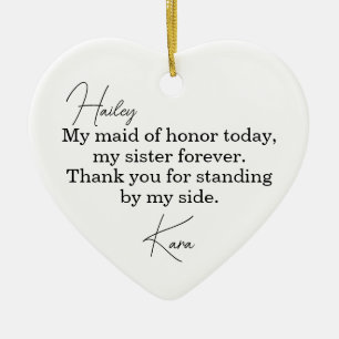Maid of Honor Gift - Personalized Wedding Ornament