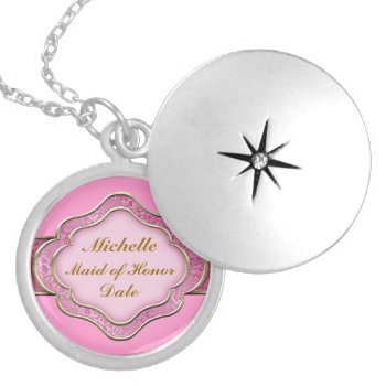 Maid Of Honor Gift Sterling Silver Locket by PersonalCustom at Zazzle