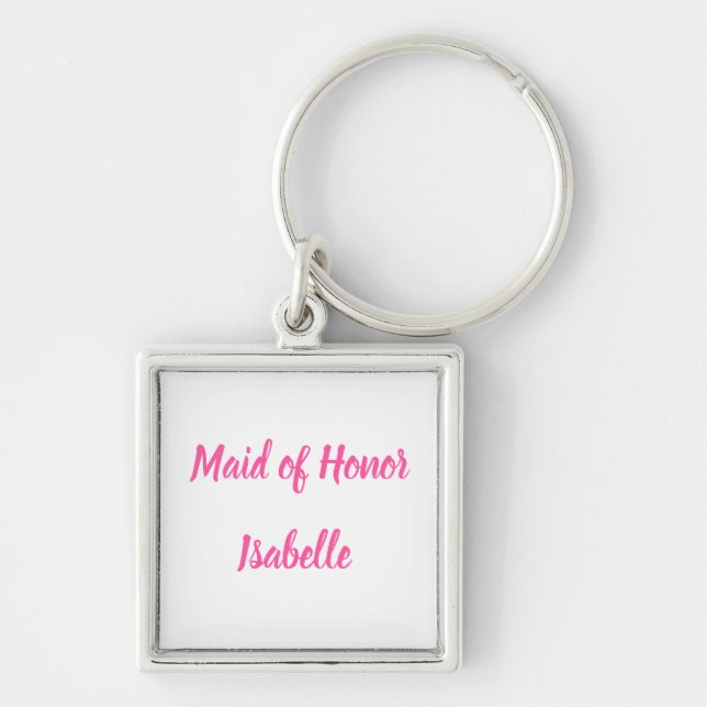 Maid of Honor Gifts Custom Name Gifts Wedding  Key Keychain (Front)