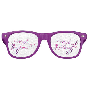 Maid of Honor Glitter Retro Sunglasses