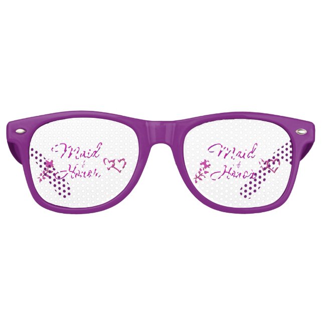 Maid of Honor Glitter Retro Sunglasses (Front)