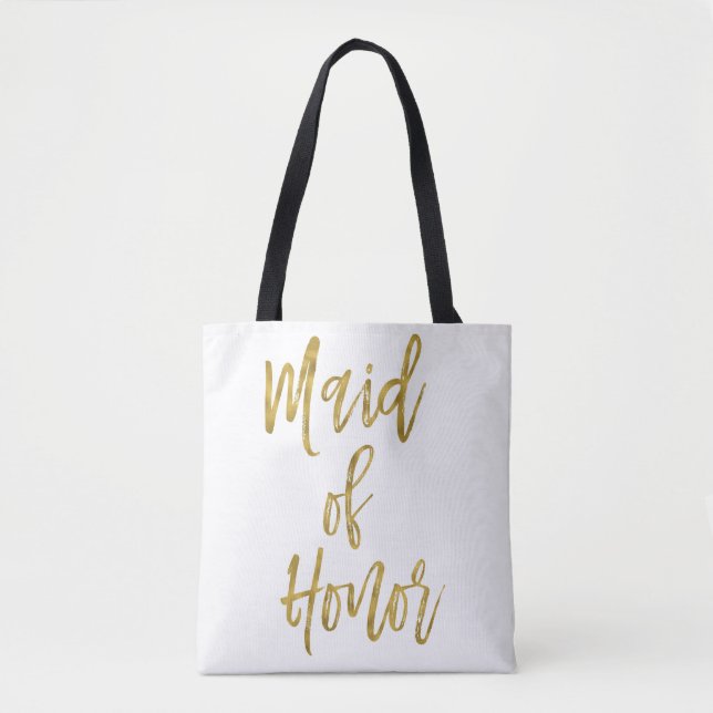 Maid of Honor Gold Wedding Bag (Front)