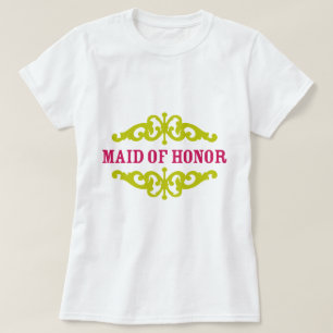 Maid of Honor (Hot Pink & Chartreuse) T-Shirt