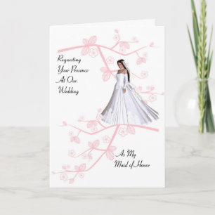 Maid of Honor Invitation with Cherry Blossoms