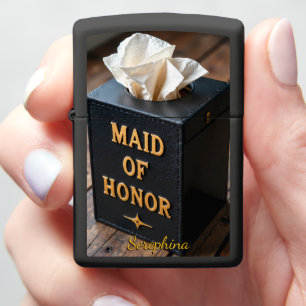 Maid of Honor Leather Box Zippo Lighter
