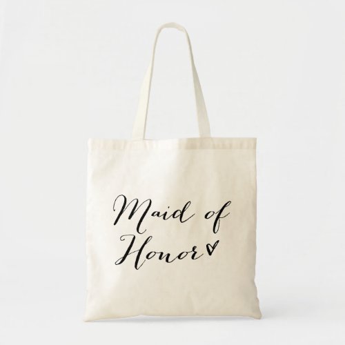 Maid of Honor  Modern Calligraphy Tote Bag