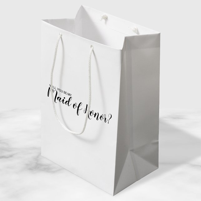 Maid of Honor Modern Proposal Medium Gift Bag (Creator Uploaded)