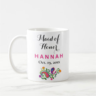 Maid of Honor Modern Typography Script Wedding Coffee Mug