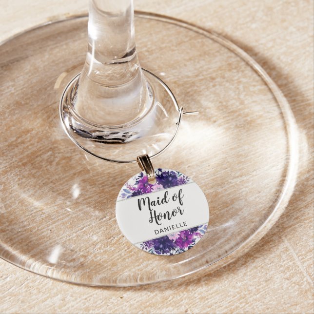 Maid of Honor Monogram Bridal Wedding Party Favor (In Situ)