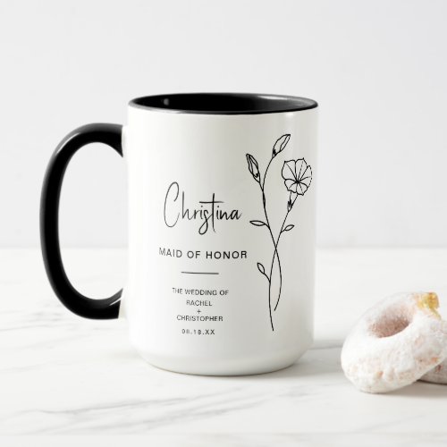 Maid of Honor Morning Glory SEP Birth Flower Mug