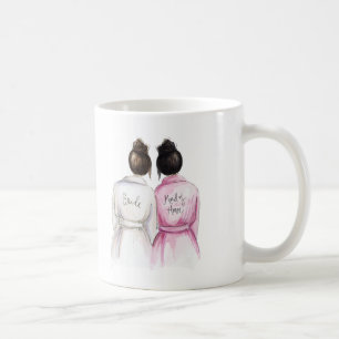 Maid of Honor? Mug Brunette Bride Black Bun Maid