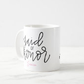 Maid of Honor Mug - Customizable Lettering Design (Front Left)