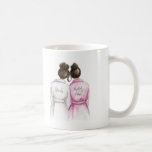 Maid of Honor? Mug Dk Br Bride Dk Br Maid<br><div class="desc">Ask your friends and family to stand beside you with a functional keepsake! On this mug, a Dark Brunette Bun Bride is featured with her Dark Brunette Bun Maid of Honor. The back reads "Will you be my Maid of Honor?". I’m so excited to now be offering my very popular...</div>