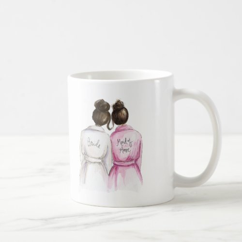 Maid of Honor Mug Dk Br Bride Dk Br Maid