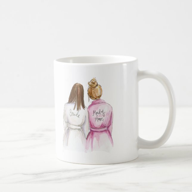 Maid of Honor? Mug Long Br Bride Dk Bl Maid (Right)