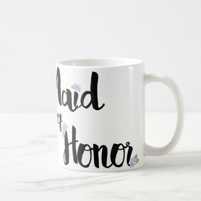 Maid of Honor Mug - Purple Hydrangeas (Right)