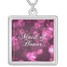Maid of Honor Necklace [Pink Bokeh]
