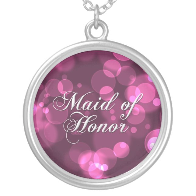 Maid of Honor Necklace [Pink Bokeh] (Front)