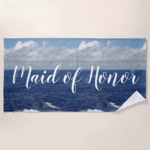 Maid of Honor Ocean Waves Beach Towel