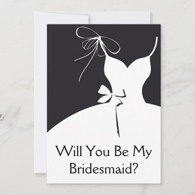 Maid of Honor Or Bridesmaid Invitation (Front)