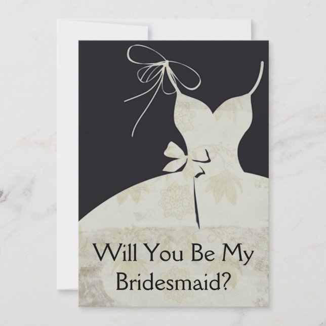 Maid of Honor Or Bridesmaid Invitation (Front)