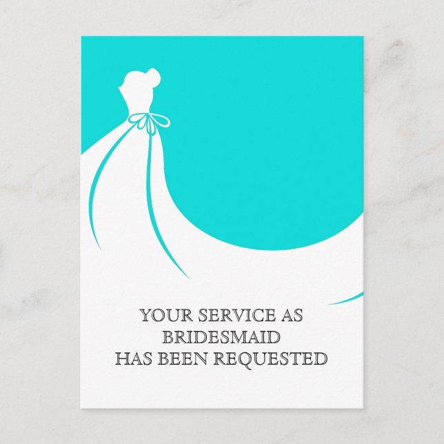 Maid of Honor or Bridesmaid Postcard Invite (Front)
