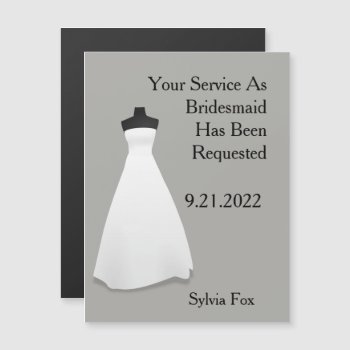 Maid Of Honor Or Bridesmaid Reminder Magnetic Invitation by WeddingButler at Zazzle