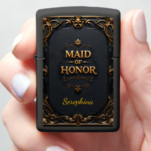 Maid of Honor Ornate Script Zippo Lighter