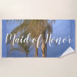 Maid of Honor Palm Trees Beach Towel