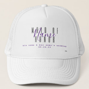 Maid of Honor Personalized hat HAMbyWG