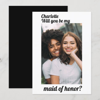 Maid of Honor Photo Wedding Personalized Invitation