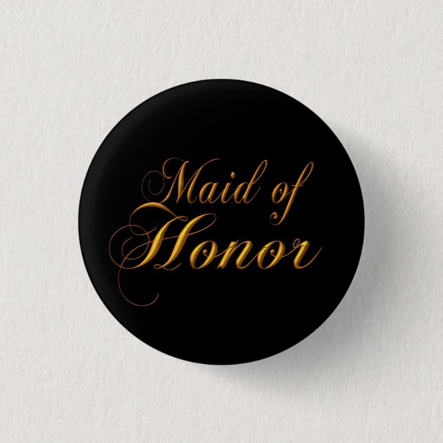 Maid of Honor Pin Button (Front)